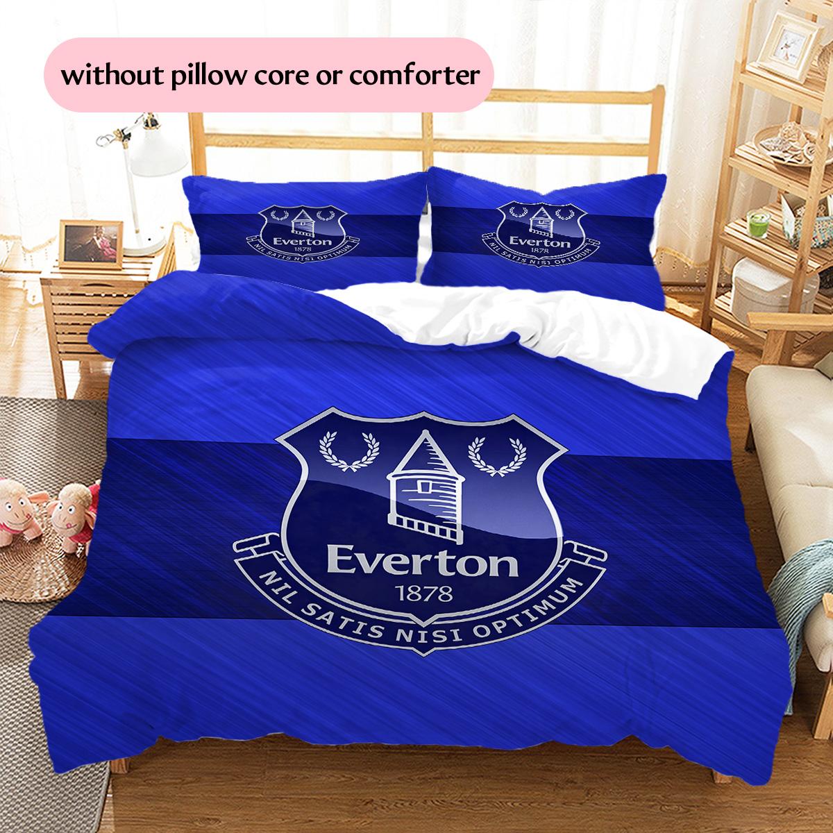 

Everton F.C. Pattern Bedding Quilt Set Home Decoration Gift (1 * duvet cover + 2 * pillowcase without core) 250x220cm