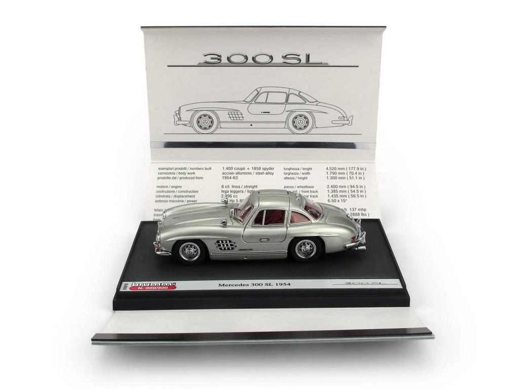 BRUMM Mercedes 300SL Coupe 1954 Gull Wing Silver BRUMM 300SL COUPE GULLWING 1/43 [Item]
