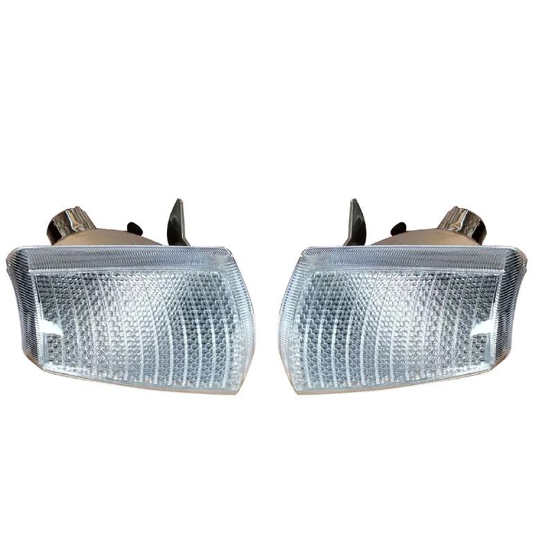 

For Peugeot 205 1983-1994 Car Front Side Corner Light Turn Signal Indicator Side Marker Parking Lamp Without Bulb 630174 630175 1 Set White