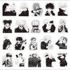 65Pcs Black White Jujutsu Kaisen Anime Stickers Decoration Suitcase Scrapbooking Laptop Phone Stationery Manga Kid Sticker
