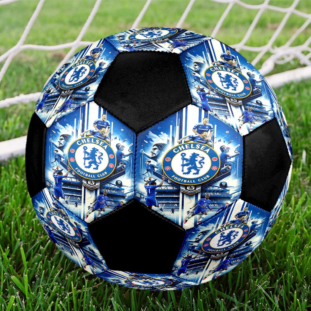 Chelsea Football Club Theme Size 5 Soccer Ball, Suitable for Both Indoor and Outdoor Matches, a Gift Suitable for Everyone.