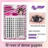 10-Row Autumn Leaf & Sunflower Faux Eyelashes - Flat, Glue-Free