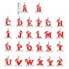 Decorative Christmas Tree Letter Pendant A-Z Xmas Tree Blessing Letter Pendant  Christmas Party
