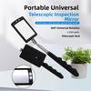 Compact Portable Telescopic Inspection Mirror with LED Lights 34 Inch Reach for Mechanics Garage Shop and Inspectors