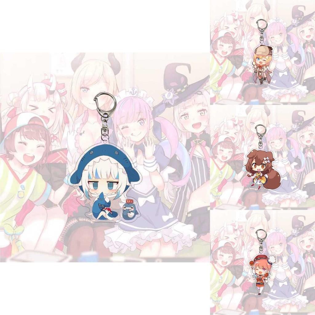 Stunning Hololive Vtuber Keychain Featuring Gawr Gura Mori Usada Fubuki Suisei For Anime Fans