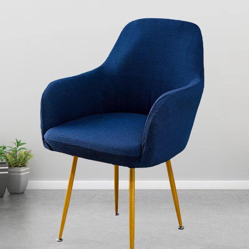 Elastisk stoltrekk i europeisk stil for stoler med høye armlener - Nordisk minimalistisk design for uregelmessig spisebord.