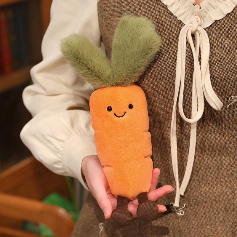 Interactive Small Dog Chew Toy - Corn, Carrot, Asparagus Plush for Teething & Learning