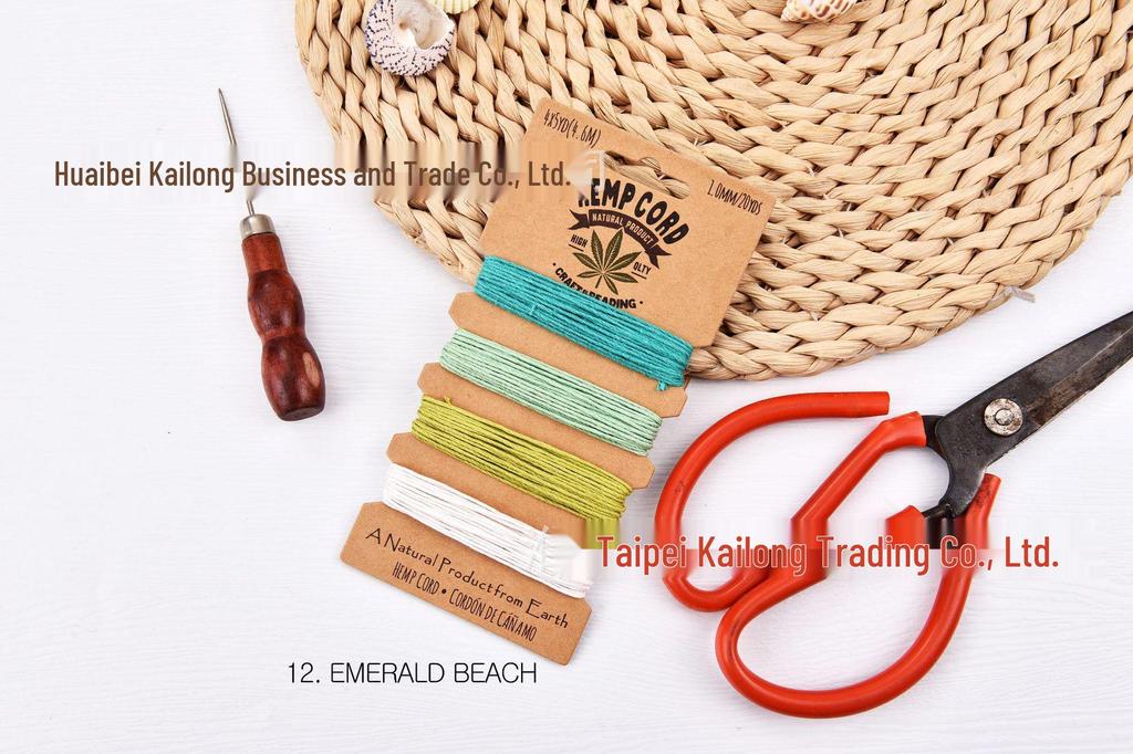 Colorful 1mm Waxed Hemp Cord for DIY, Hand-woven Crafts, 20yd Rope