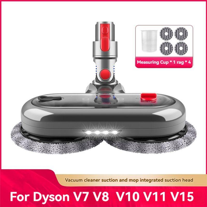 

AEE2-Electric Mop Attachment For Dyson V7 V8 V10 V11 V15 Vacuum Attachment With 4 Mop Pads Dry And Wet Floor Mop Head серый