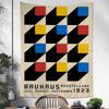 Colorful Bauhaus Exhibition Geometric Cartoon Tapestry Bohemian Wall Tapestries Mandala Wall Hanging Sheets