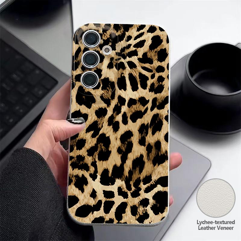 Luipaardprint Hoesje Voor Samsung A18 A57 A37 A17 A56 A36 A26 A16 A55 A35 A25 A15 A54 S21 FE S22 S23 S24 Plus S25 S26 Ultra Siliconen Cover