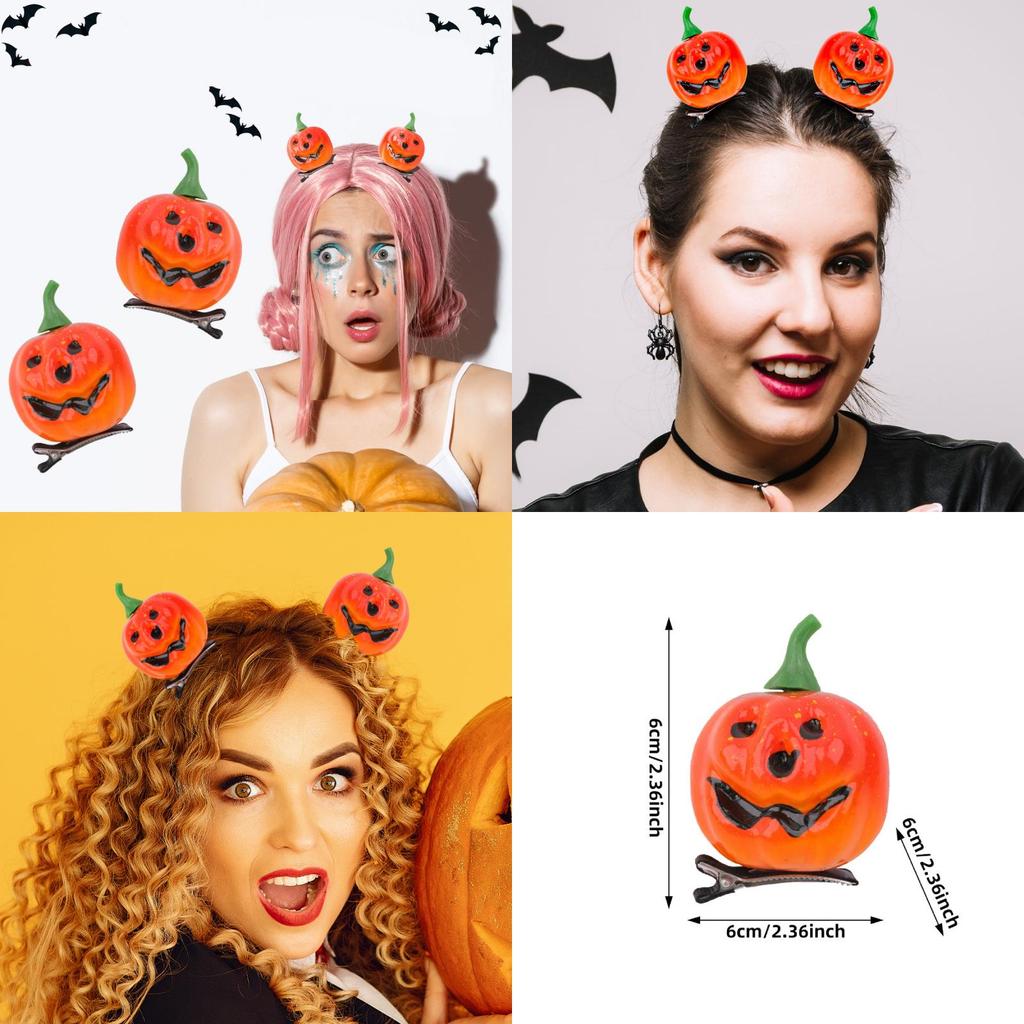Halloween Decorative Pumpkin Hair Clip For Costume Party And Creative Headwear