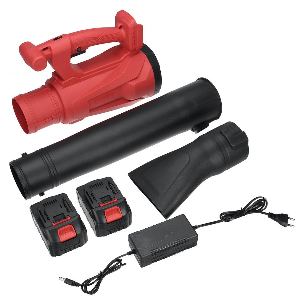 Red/Black 20000RPM 388VF Electric Cordless Blower Air Snow Blower Dust Collector Blowing Sweeper Garden Tools For 18V Battery 3800W