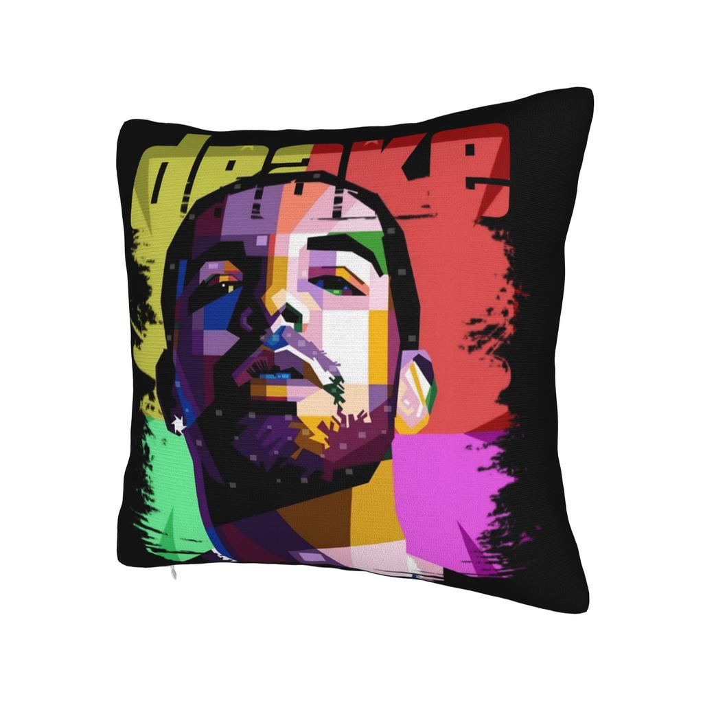 Drake Rapper Pillowcase Printing Polyester Cushion Cover Decor Pillow Case Cover Home Square 18''