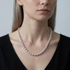 Silver Color Brushed Bead Bracelet Necklace for Women Beads Chain Bracelets Necklaces Simple Fashion Jewelry Gifts