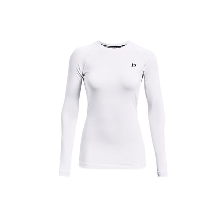 

Under Armour Round Neck Sports Training Long Sleeve T-Shirt Women tops White 1368701-100 XS