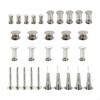 30 Stück Puppenfederständer Edelstahl Display Glänzendes Silber Hardware für Bastler,