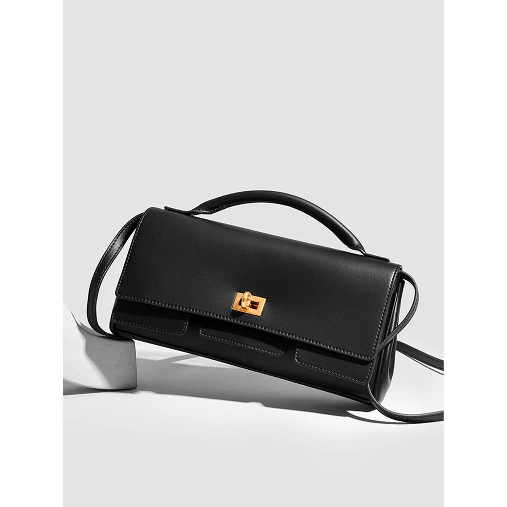 New R Versatile Small Square Bag, Commuting Shoulder Bag, Crossbody Bag, Women's High-end Feel Real Leather Bag