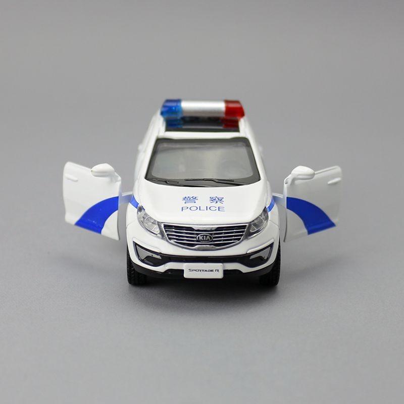 Simulation Police Alloy Car With Double Doors Model Toy For Collection