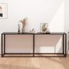 Day and Night - Day and Night Black Tempered Glass Console Table 200x35x75.5 Cm