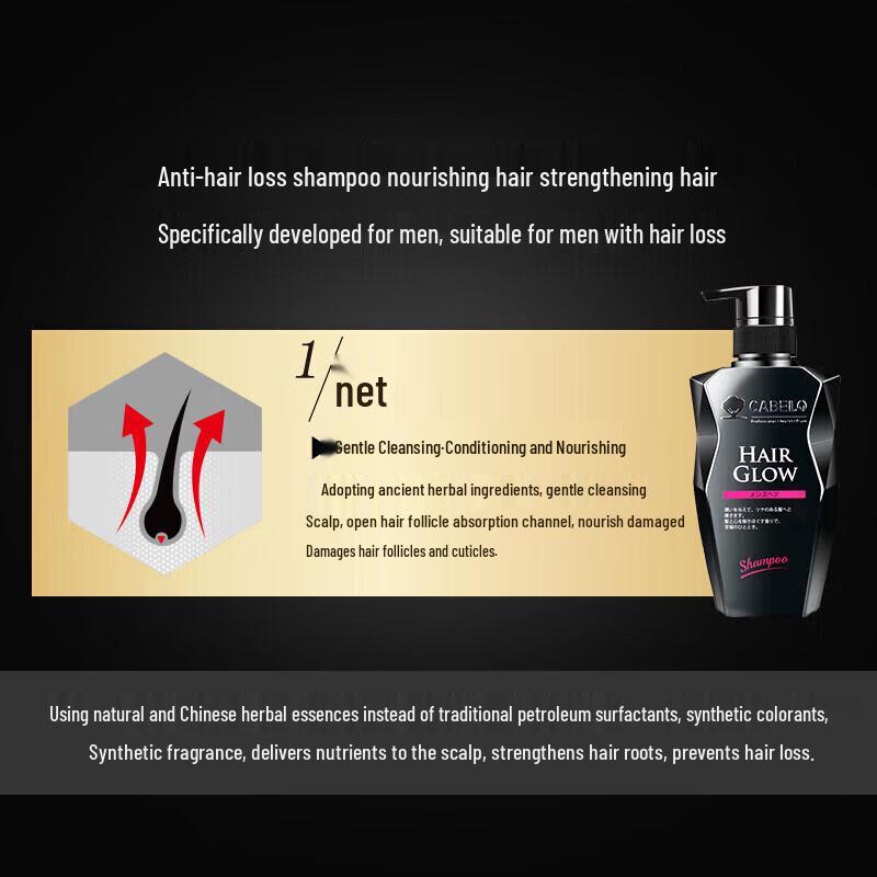 CABELO Men's Anti-Hair Loss & Hair Growth Shampoo