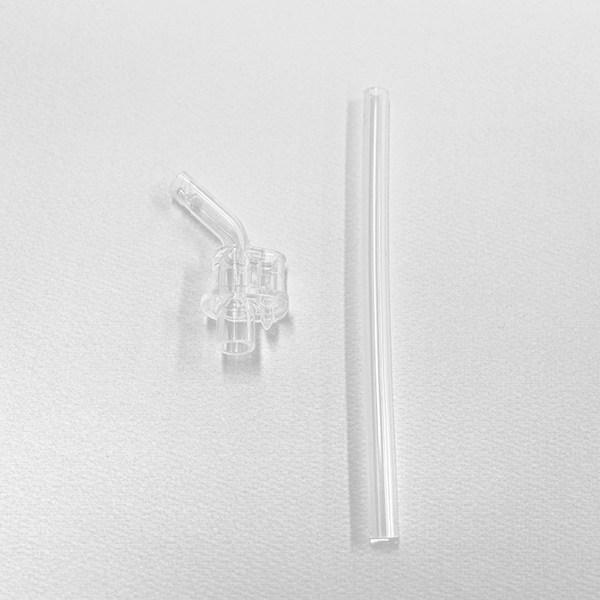 Mother K Hug Straw Refill Straw Type 2P Set, Transparent, 1 Piece