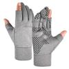 Cycling Gloves Men's Winter Leakage Two-finger Sports Touch Screen Velvet Warm Outdoor Fishing Cycling Warm Gloves