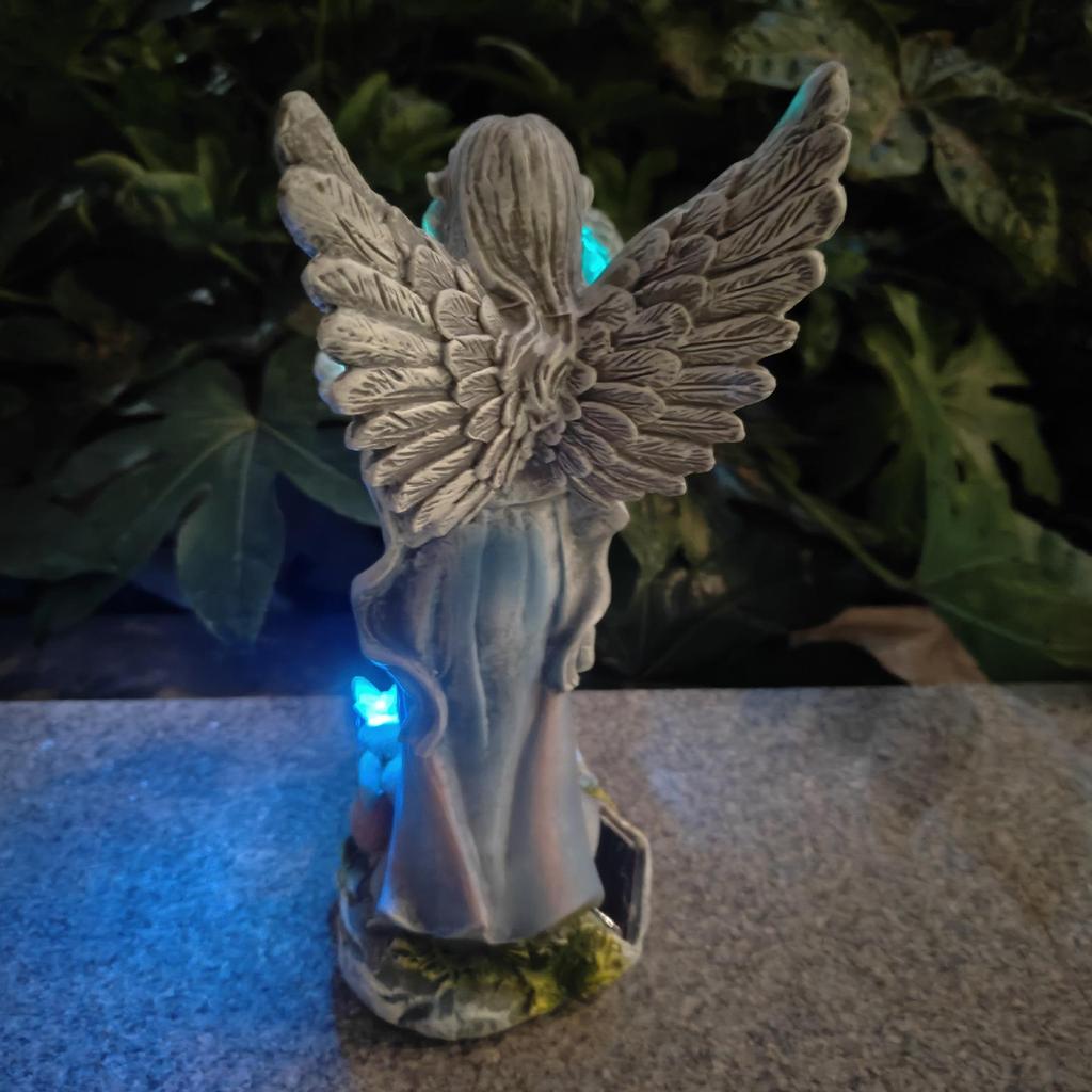 European Angel Statue Color-Changing Solar Light - Creative Garden Ornament