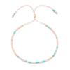 Trendy Deep Blue & Gold Rice Bead Pearl Hand Bracelet: Niche Design Women's Fashion Accessory