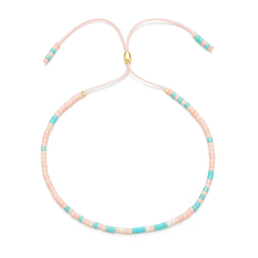 Trendy Deep Blue & Gold Rice Bead Pearl Hand Bracelet: Niche Design Women's Fashion Accessory