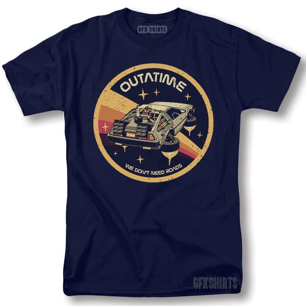 Back To The Future Shirt Delorean Classic Movie Poster Graphic Design T-Shirt