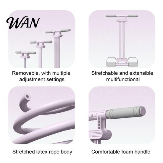 Oefenweerstandsbanden Pedaalband met Handvat, Verstelbare Buik Taille Arm Benen Krachttraining Workout Band, Sit-Up Spantouw Enkel