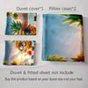 Pineapple tropical vacation Bedding Duvet cover sets Duvet covers Pillowcases gifts (1 * Duvet Cover 2 * Pillowcases, without duvet insert)