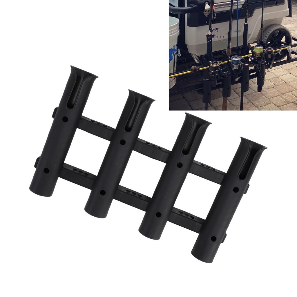 Bootswandmontierter Angelrutenhalter 4 Röhren Nylon Vertikales Angelrutenregal für Boote Yacht Kajak