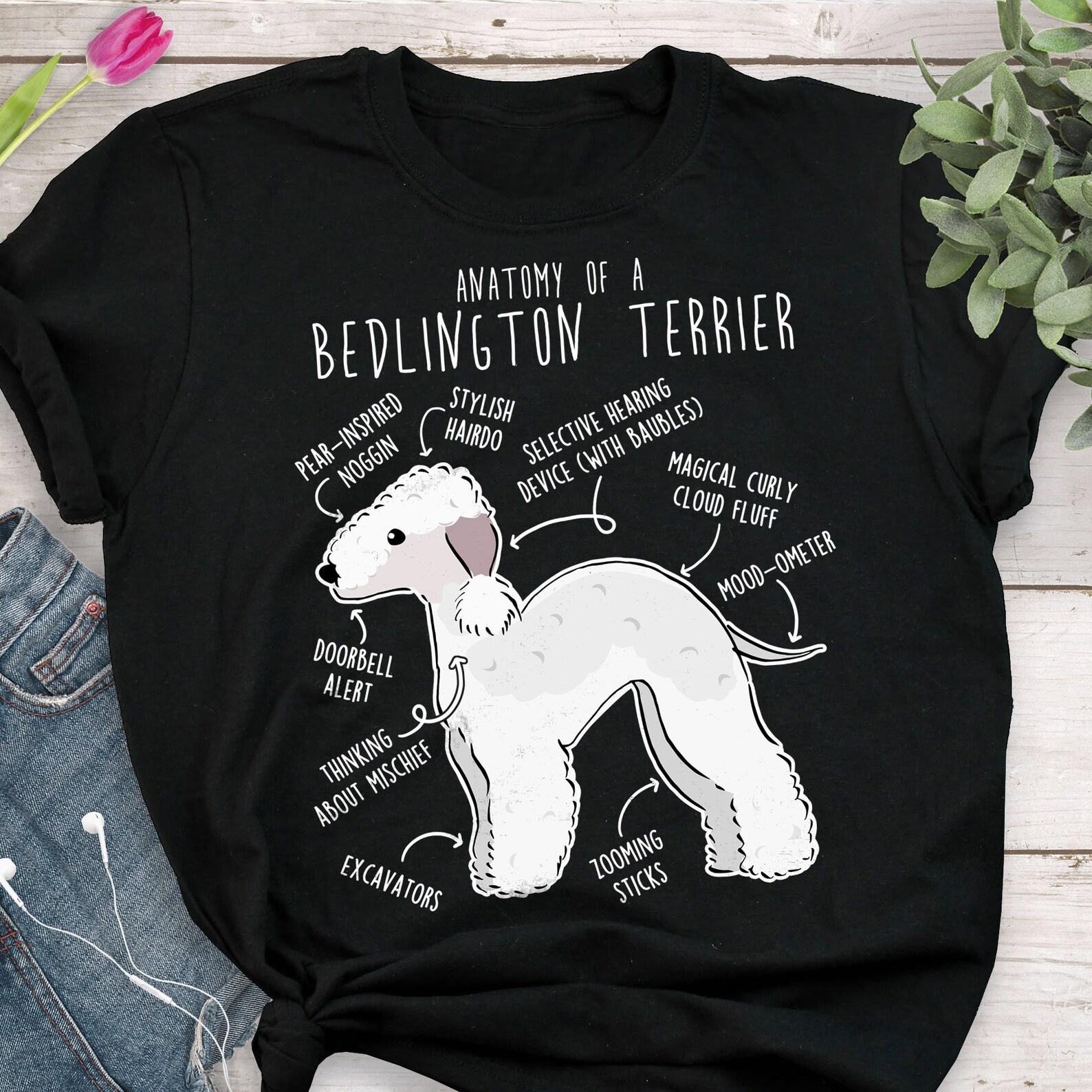 Bedlington Terrier Shirt, , , Funny Dog Lover Gift, Cute Bedlington Terrier Mom Dad T-shirt, Dog Tshirt, Pet Tee, Dog Anatomy Humor 100