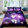 Starry Sky King Queen Duvet Cover Colorful Galaxy Bedding Set Outer Space 2/3pcs Quilt Cover Glitter Polyester Comforter Cover