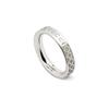 Gucci Diamond Pattern Engraved Shiny 925 Silver Ring Unisex rings 843813J8400