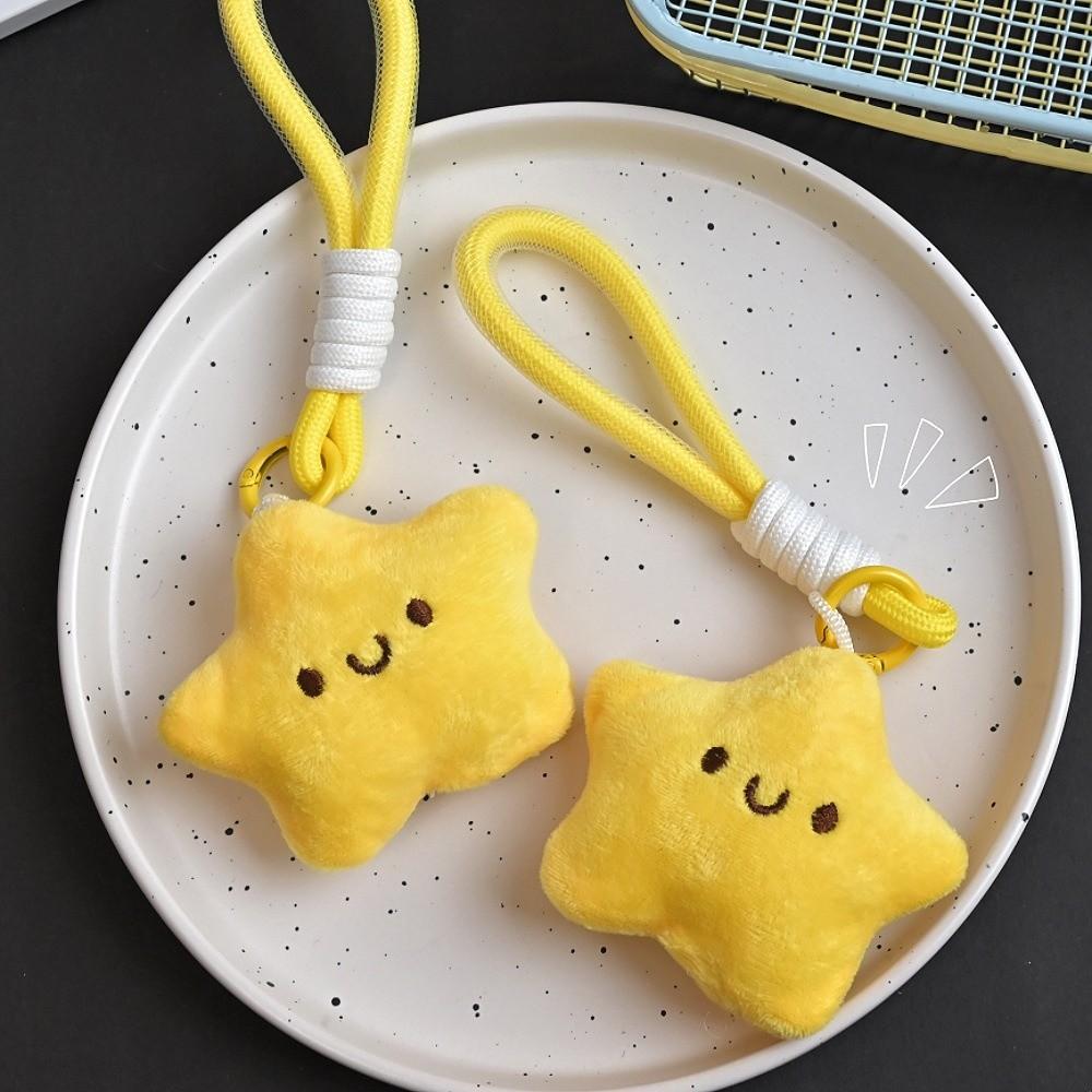 Friendship Plush Star Keychain Cartoon Star Pendant with Lanyard  Graduation Gifts