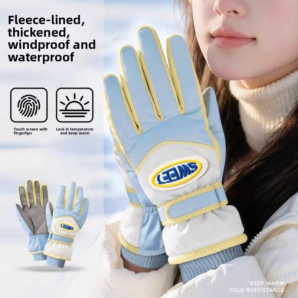 Keep Warm Snowboard Gloves  Cycling Mittens Fashion Full Finger Mittens  Outdooor