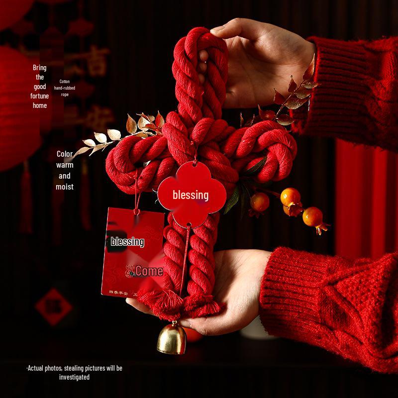 2025 Jahr der Schlange Chinesischer Knoten Anhänger: Neuer Stil Frühlingsfest Wanzi-Knoten Fu Ornament für Neujahr und Einzugsdekoration.