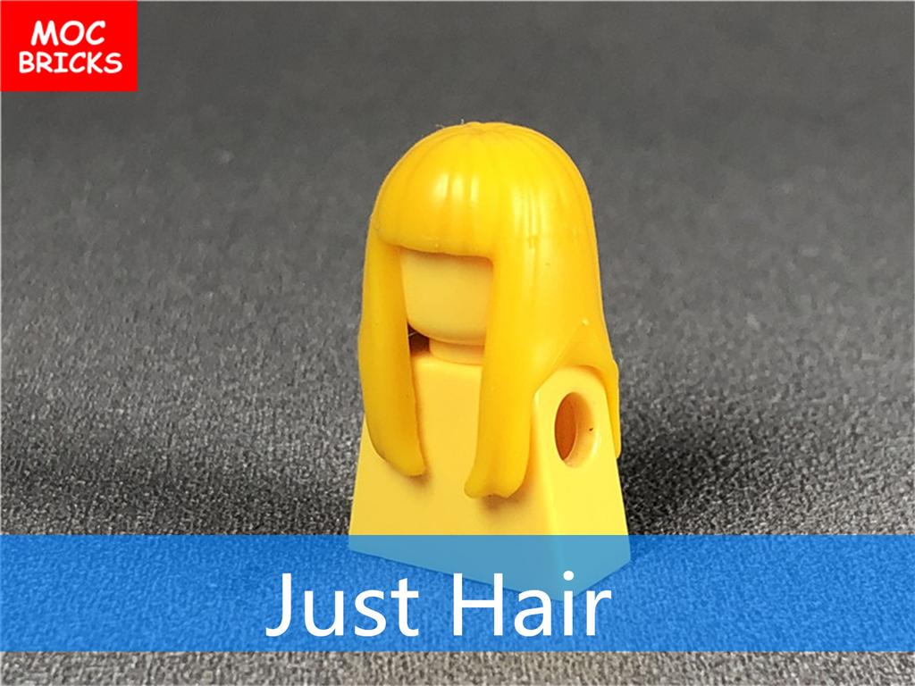 10pcs/lot MOC Bricks Female Hairs Model Action Figure Toy Kids Educational Building Blocks Assembled Toys