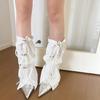 Harajuku Cargo Leg Cover with Adjustable Drawstring Motorcycle Punk Baggy Footless Socks Leg Warmer Gaiters for Women