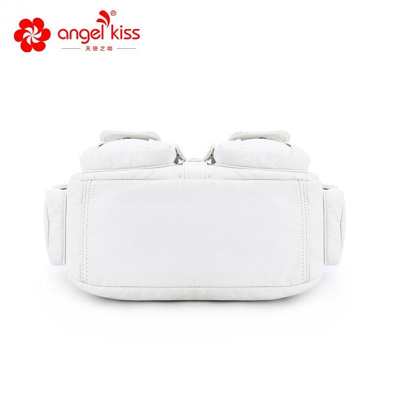 Womens Fashion Shoulder Bag Crossbody Tote Soft PU Pillow With Zipper Multiple Pockets