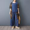 DIMANAF 2026 Plus Size Pants Suits Women Sets Suits Vintage Loose Tops Shirts Long Pants Cotton Casual Clothing Summer