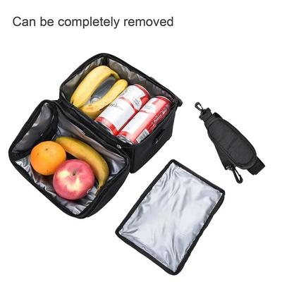 Neue Doppelte Robuste Fächer Isolierte Lunchbox Große Kapazität Auslaufsichere Kühltasche Multifunktionale Lunch-Tragetasche Männer Frauen