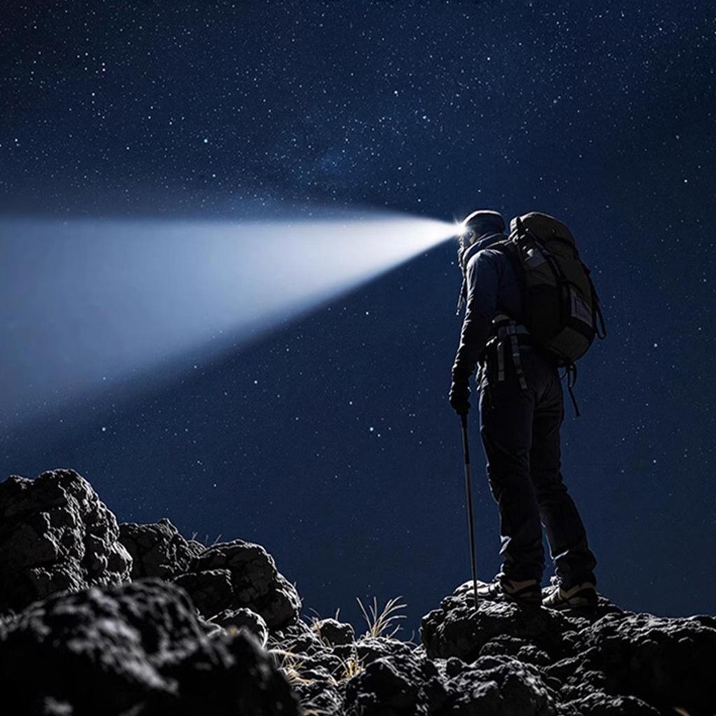 Head Lamps Led Rechargeable Ear Worn Head Torch Light Long-Lasting Power Backpacking Camping Headlight For Fishing Caving