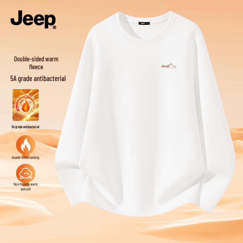 JEEP Men's Fleece Lined Thermal Long Sleeve T-Shirt
