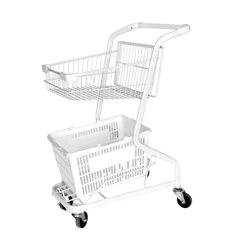 Jun Ding Ying Double-Layer Shopping Trolley