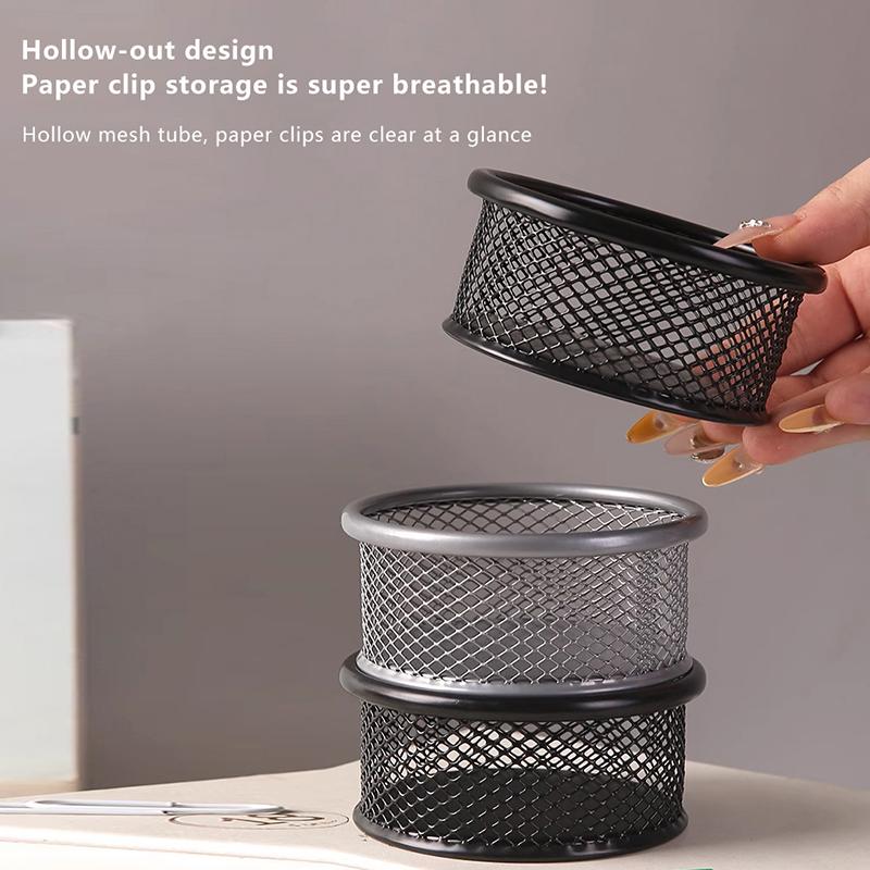 Metal Paperclip Storage Box Round Pin And Thumbtack Storage Box For Office Use