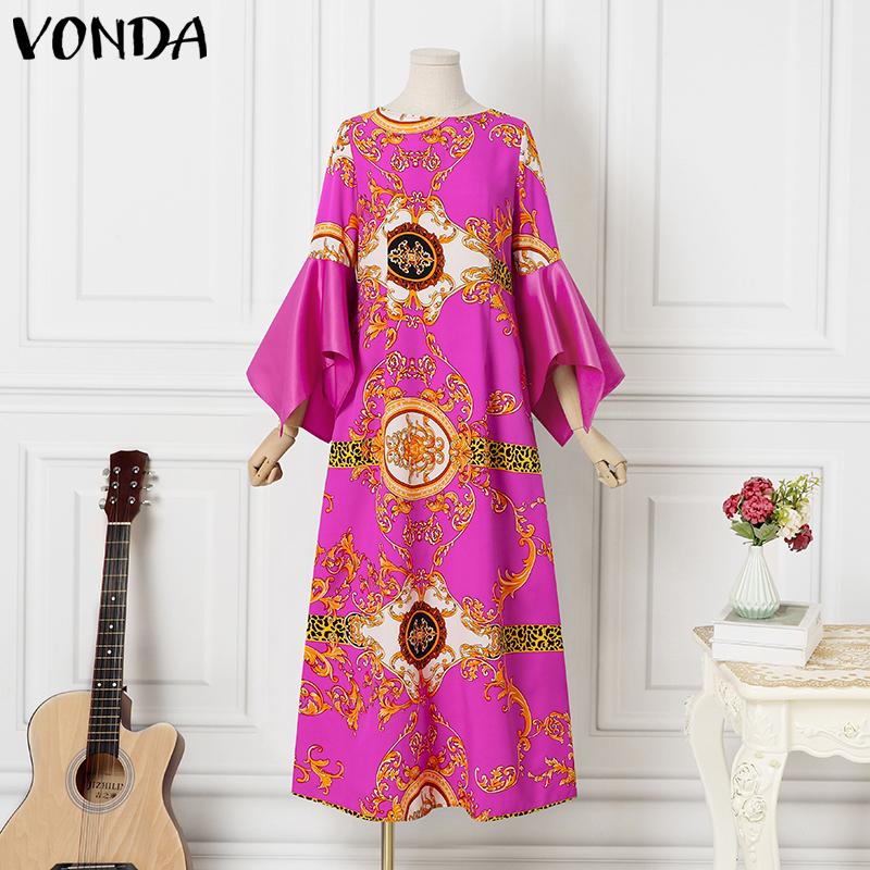 

VONDA женское вечернее платье макси с длинными рукавами и принтом